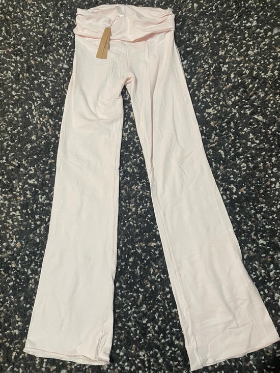 SKIMS Pants - SKIMS Cotton Jersey Foldover Leggings - BARELY PINK